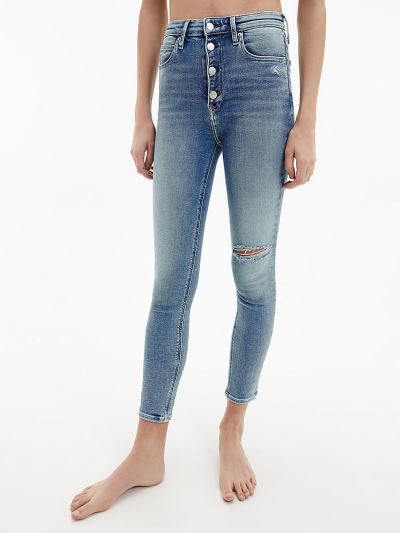 Calvin Klein Ruhák HU517204 | Calvin Klein High Rise Super Skinny Női Farmernadrág Kék